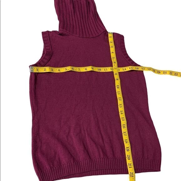 Luisa Spagnoli 100% Virgin Wool Turtleneck Sleeveless Knit Top - Picture 7 of 7